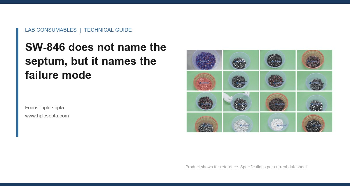 SW-846 does not name the septum, but it names the failure mode