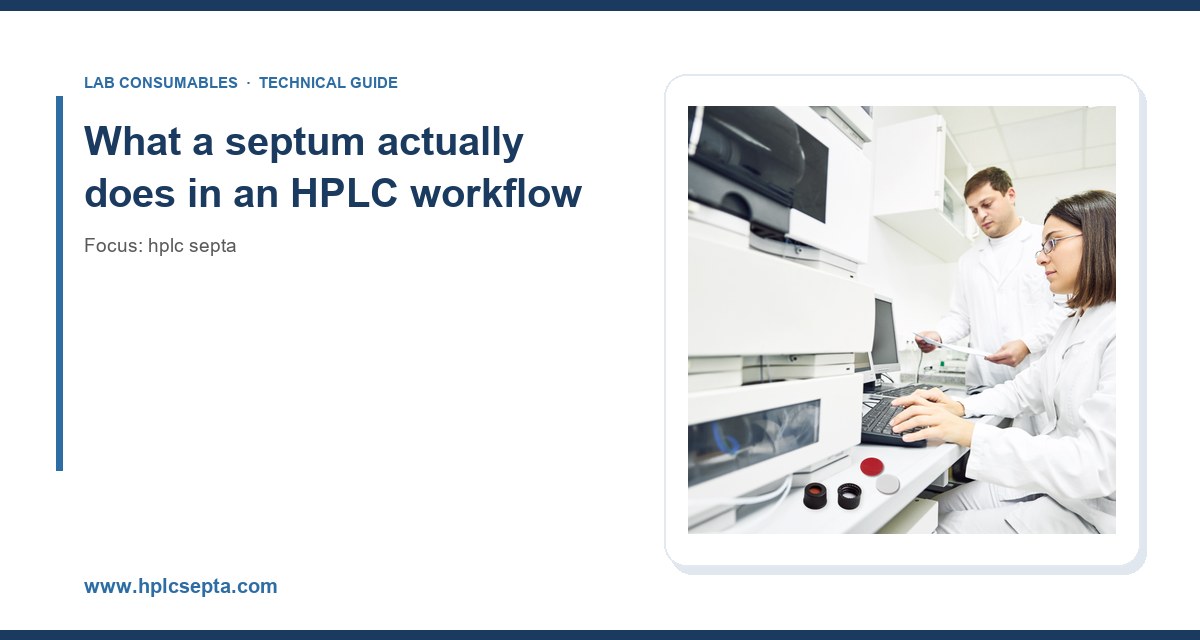 What a septum actually does in an HPLC workflow
