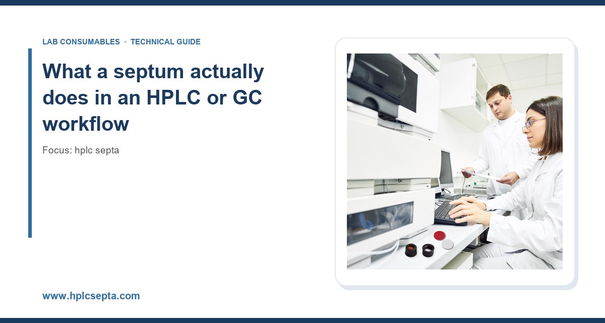 What a septum actually does in an HPLC or GC workflow