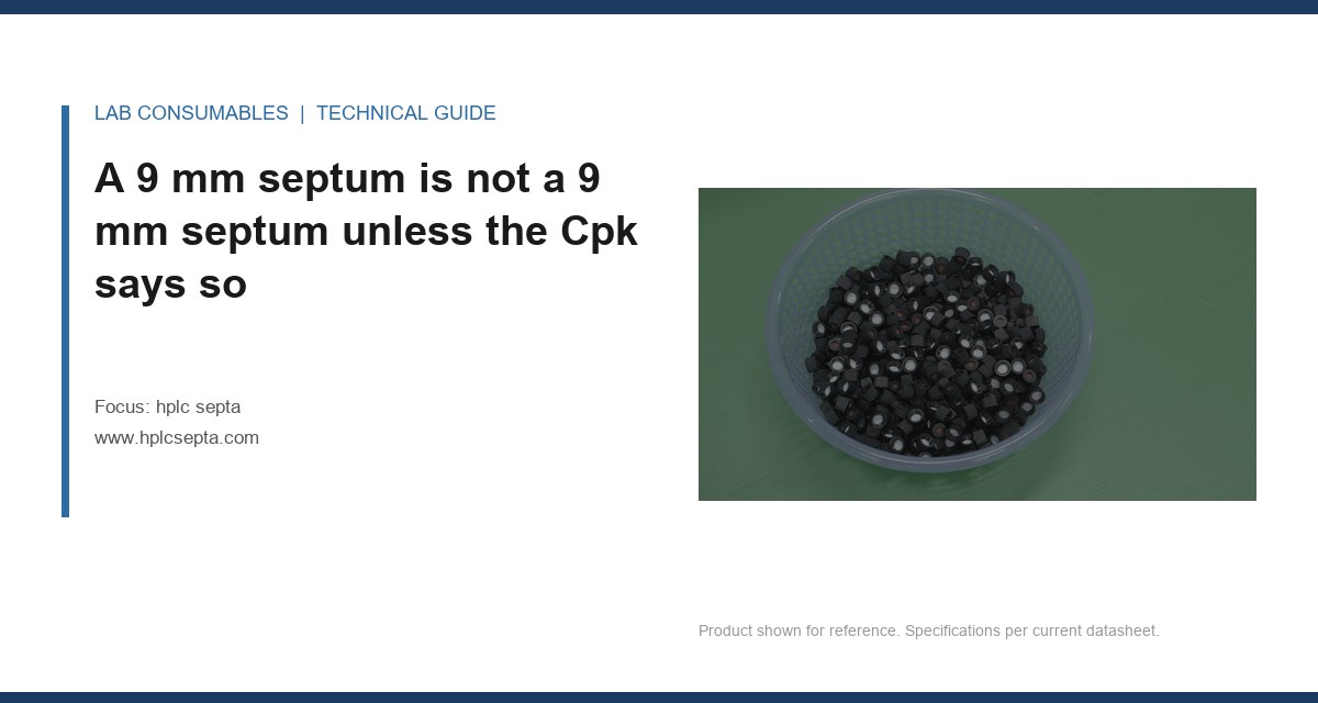 A 9 mm septum is not a 9 mm septum unless the Cpk says so