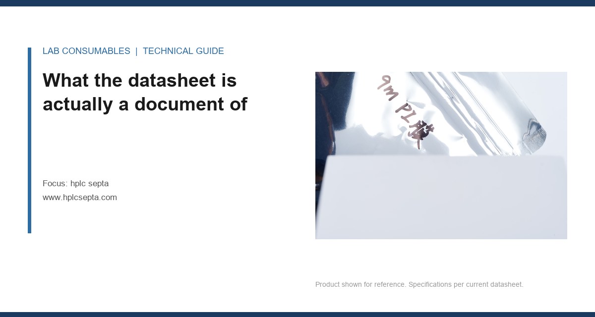 What the datasheet is actually a document of